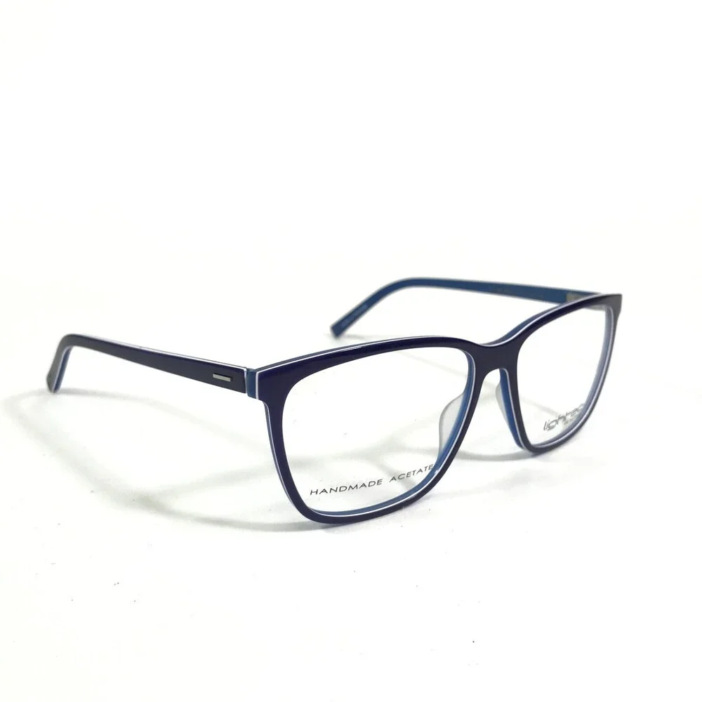 Morel Eyeglasses Frames LIGHTEC 8112L BB032 Blue Square Full Rim 54-15-135